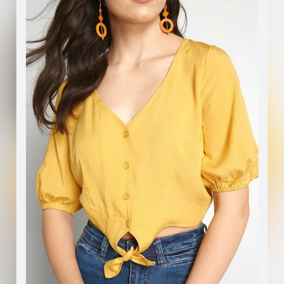 ModCloth x Collectif Feeling Knot-ty Crop Top size XS - Picture 1 of 9